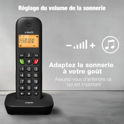 Téléphone sans Fil VTech DECT, Blocage d’appels, Identification/Attente d’Appel, répertoire, 13 h autonomie, écran rétroéclairé,