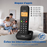 Téléphone sans Fil VTech DECT, répondeur, Blocage d’appels, Identification/Attente d’Appel, répertoire, 13 h autonomie, rétroécl