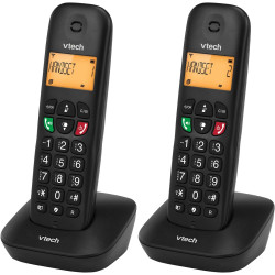 Téléphone sans Fil VTech DECT avec 2 combinés, Blocage d’appels, Identification/Attente d’Appel, répertoire, 13 h d’autonomie, c