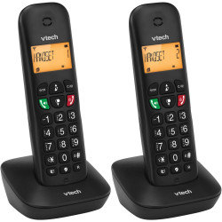 Téléphone sans Fil VTech DECT avec 2 combinés, Blocage d’appels, Identification/Attente d’Appel, répertoire, 13 h d’autonomie, c