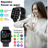 Soudorv montre connectée pour homme femme, smartwatch avec appel bleutooth | 1.91" hd montre avec 110+ sportifs, étanche ip68, p