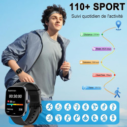 Soudorv montre connectée pour homme femme, smartwatch avec appel bleutooth | 1.91" hd montre avec 110+ sportifs, étanche ip68, p