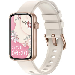 Montre connectée femme petite taille bracelet connecté femme bleutooth 5.4 amoled 1,47", 30 jours d'autonomie en veille, podomèt