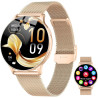 Jugeman montre connectée femme avec appel bleutooth, 1.32" smartwatch avec fréquence cardiaque/spo2/sommeil montre, 120+ mode sp