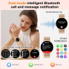 Jugeman montre connectée femme avec appel bleutooth, 1.32" smartwatch avec fréquence cardiaque/spo2/sommeil montre, 120+ mode sp