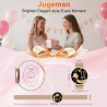 Jugeman montre connectée femme avec appel bleutooth, 1.32" smartwatch avec fréquence cardiaque/spo2/sommeil montre, 120+ mode sp