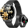 Montre connectée femme avec appel bleutooth, 1.32" smartwatch avec fréquence cardiaque/spo2/sommeil montre, 120+ mode sportifs m