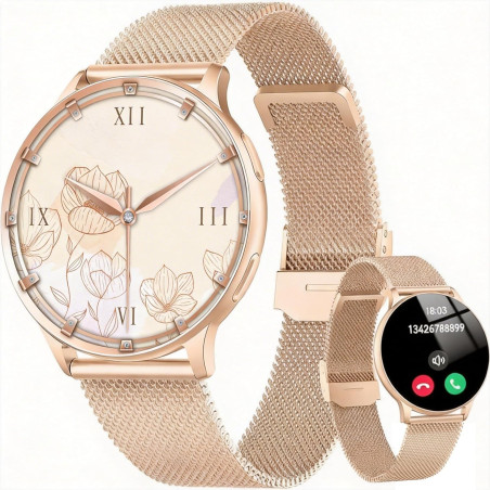 Jugeman montre connectée femme avec appel bleutooth