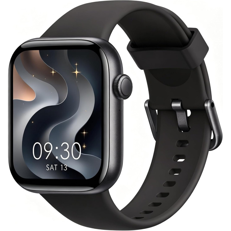 Acclafit montre connectée homme femme avec appels bleutooth, écran 1.85" hd smartwatch sport (140+ modes), cardiofréquencemètre,