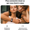 Acclafit montre connectée homme femme avec appels bleutooth, écran 1.85" hd smartwatch sport (140+ modes), cardiofréquencemètre,