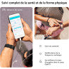 Acclafit montre connectée homme femme avec appels bleutooth, écran 1.85" hd smartwatch sport (140+ modes), cardiofréquencemètre,