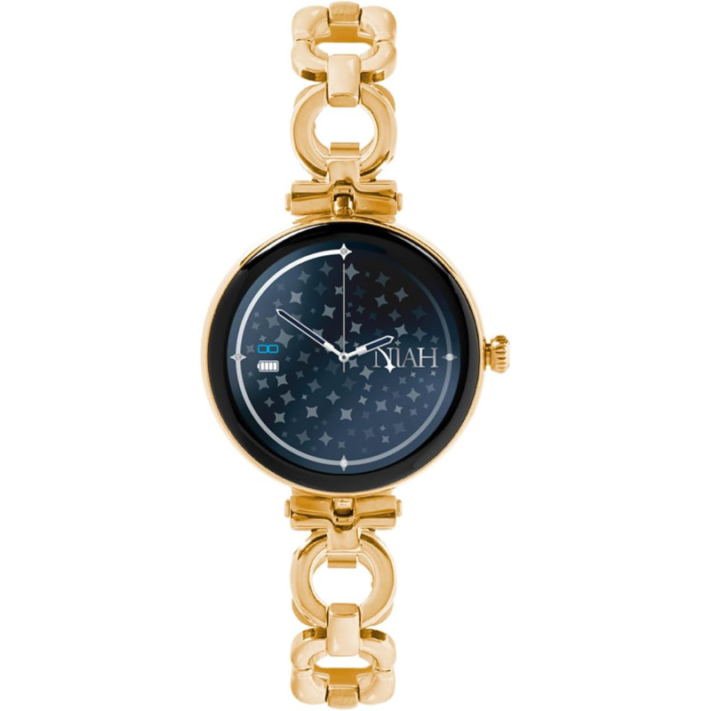 Techmade montre connectée niah lyra pour femme, montre numérique bijou, écran amoled, appels, notifications, fonction sos, sport
