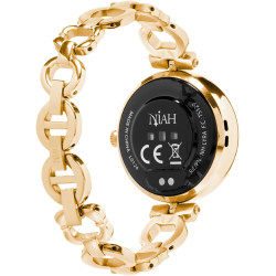 Techmade montre connectée niah lyra pour femme, montre numérique bijou, écran amoled, appels, notifications, fonction sos, sport