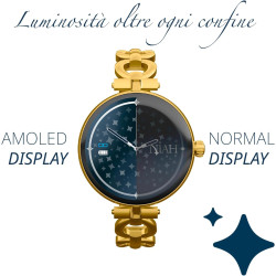 Techmade montre connectée niah lyra pour femme, montre numérique bijou, écran amoled, appels, notifications, fonction sos, sport