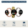 Techmade montre connectée niah lyra pour femme, montre numérique bijou, écran amoled, appels, notifications, fonction sos, sport