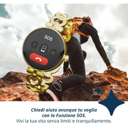Techmade montre connectée niah lyra pour femme, montre numérique bijou, écran amoled, appels, notifications, fonction sos, sport