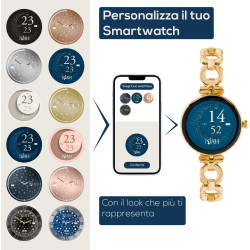 Techmade montre connectée niah lyra pour femme, montre numérique bijou, écran amoled, appels, notifications, fonction sos, sport