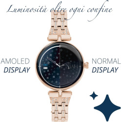 Techmade montre connectée niah lyra, montre numérique bijou, écran amoled, appels, notifications, fonction sos, sport, compatibl