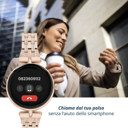 Techmade montre connectée niah lyra, montre numérique bijou, écran amoled, appels, notifications, fonction sos, sport, compatibl
