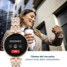 Techmade montre connectée niah lyra, montre numérique bijou, écran amoled, appels, notifications, fonction sos, sport, compatibl