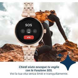 Techmade montre connectée niah lyra, montre numérique bijou, écran amoled, appels, notifications, fonction sos, sport, compatibl