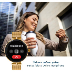 Techmade - montre connectée niah lyra | écran amoled 1,04" | appels, notifications, sos | sommeil & cardiaque | ios & android | 