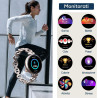 Techmade - Montre connectée Niah Lyra | Écran AMOLED 1,04" | Appels, Notifications, SOS | Sommeil & Cardiaque | iOS & Android | 