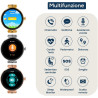 Techmade - Montre connectée Niah Lyra | Écran AMOLED 1,04" | Appels, Notifications, SOS | Sommeil & Cardiaque | iOS & Android | 
