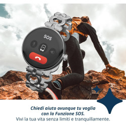 Techmade - Montre connectée Niah Lyra | Écran AMOLED 1,04" | Appels, Notifications, SOS | Sommeil & Cardiaque | iOS & Android | 