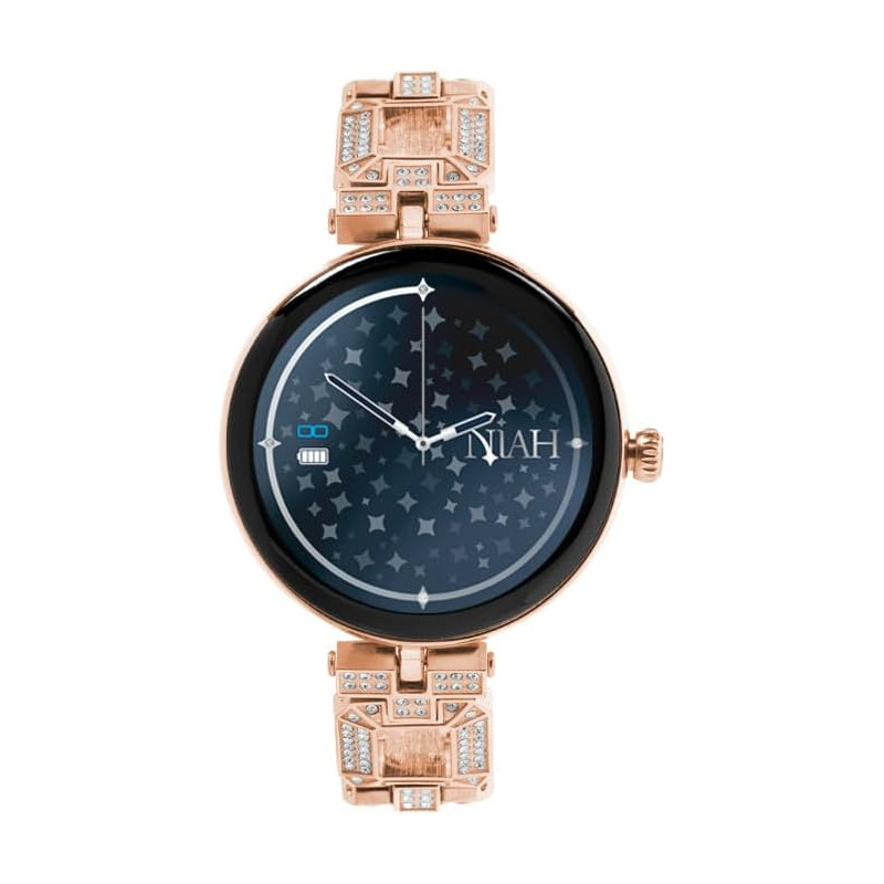 Techmade montre intelligente niah lyra, montre numérique bijou, écran amoled, appels, notifications, fonction sos, sport, compat