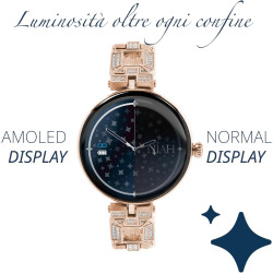 Techmade montre intelligente niah lyra, montre numérique bijou, écran amoled, appels, notifications, fonction sos, sport, compat