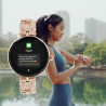 Techmade montre intelligente niah lyra, montre numérique bijou, écran amoled, appels, notifications, fonction sos, sport, compat