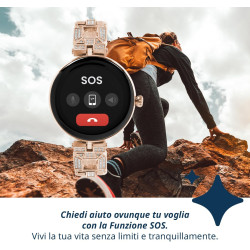 Techmade montre intelligente niah lyra, montre numérique bijou, écran amoled, appels, notifications, fonction sos, sport, compat