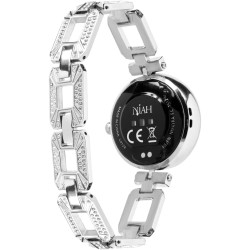 Techmade montre intelligente niah lyra, montre numérique bijou, écran amoled, appels, notifications, fonction sos, sport, compat