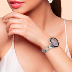 Techmade montre intelligente niah lyra, montre numérique bijou, écran amoled, appels, notifications, fonction sos, sport, compat