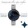 Techmade montre intelligente niah lyra, montre numérique bijou, écran amoled, appels, notifications, fonction sos, sport, compat