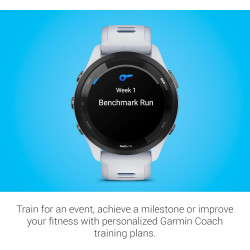 Garmin Forerunner 265 Montre intelligente de course à pied, affichage AMOLED coloré, mesures d'entraînement et informations de r