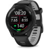 Garmin Forerunner 265 - Montre GPS de Running avec écran AMOLED - Noire avec Bracelet en Silicone Noir/Gris - Boîtier 46 mm | Éc