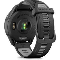 Garmin Forerunner 265 - Montre GPS de Running avec écran AMOLED - Noire avec Bracelet en Silicone Noir/Gris - Boîtier 46 mm | Éc