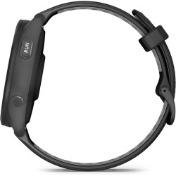 Garmin Forerunner 265 - Montre GPS de Running avec écran AMOLED - Noire avec Bracelet en Silicone Noir/Gris - Boîtier 46 mm | Éc