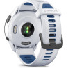 Garmin Forerunner 265 - Montre GPS de Running avec écran AMOLED - Blanche avec Bracelet en Silicone Blanc/Bleu - Boîtier 46 mm