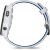 Garmin Forerunner 265 - Montre GPS de Running avec écran AMOLED - Blanche avec Bracelet en Silicone Blanc/Bleu - Boîtier 46 mm