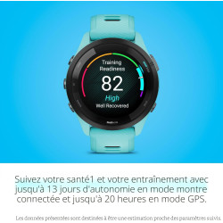 Garmin Forerunner 265 Montre Intelligente de Course à Pied, Affichage AMOLED coloré, mesures d'entraînement et informations de r