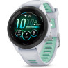 Garmin Forerunner 265S - Montre GPS de Running avec écran AMOLED - Blanche avec Bracelet en Silicone Blanc/Vert - Boîtier 42 mm