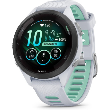 Garmin Forerunner 265S Montre Intelligente de Course à Pied, Affichage AMOLED coloré, mesures d'entraînement et informations de 