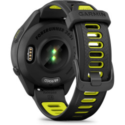 Garmin Forerunner 265S - Montre GPS de Running avec écran AMOLED - Noire avec Bracelet en Silicone Noir/Jaune - Boîtier 42 mm