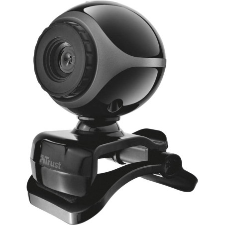 Trust Exis Webcam avec Microphone Intégré USB 2.0 - Noir/Argent