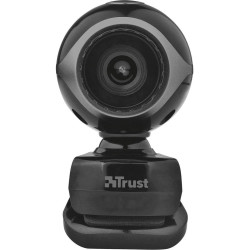 Trust Exis Webcam avec Microphone Intégré USB 2.0 - Noir/Argent