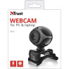 Trust Exis Webcam avec Microphone Intégré USB 2.0 - Noir/Argent