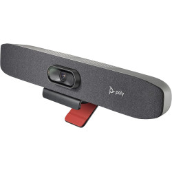 Poly Studio R30 - Système de visioconférence 4K (Plantronics) - Barre avec caméra, micro et haut-parleur pour les petites salles